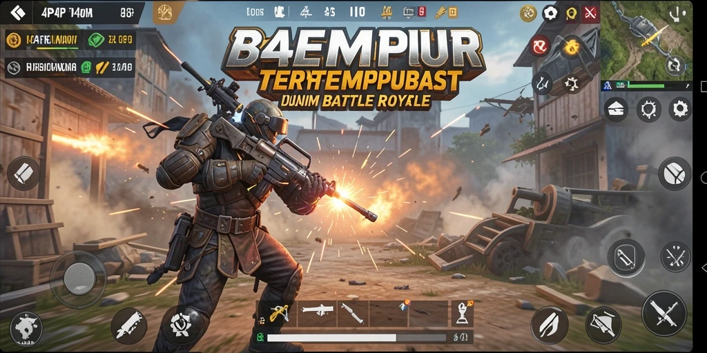 Gameplay seru Battle Royale dalam 4P4P yang mendebarkan.