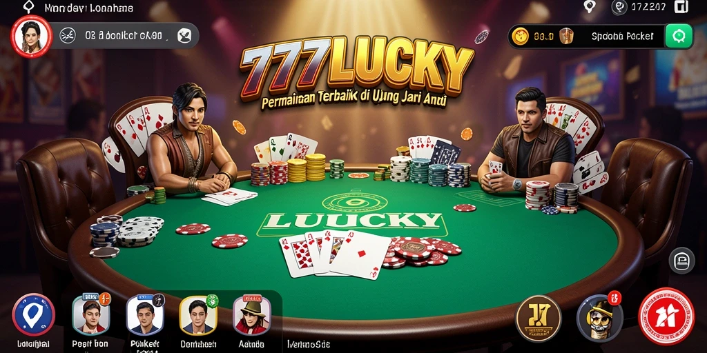 Gameplay Poker mendebarkan di 777LUCKY dengan berbagai mode permainan.