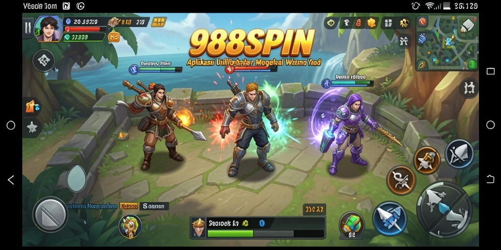 Tampilan utama 988SPIN dengan pengaturan waktu yang efisien.