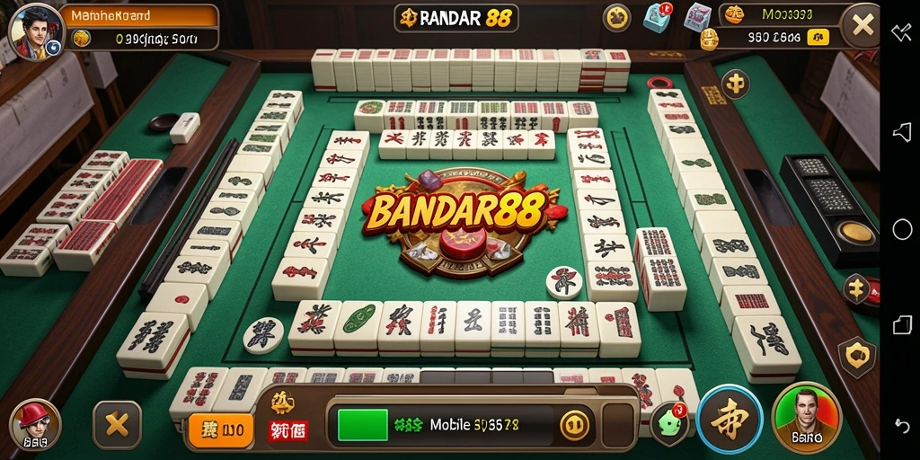 Tampilan gameplay seru di BANDAR88 dengan grafis Mahjong yang menarik.
