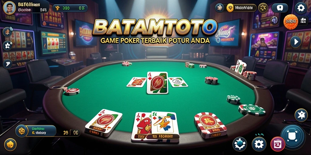 Tampilan gameplay poker yang mendebarkan di BATAMTOTO.
