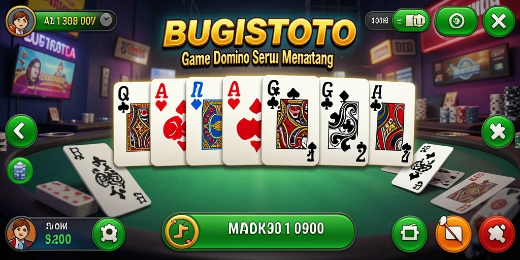 Tampilan gameplay seru di BUGISTOTO dengan suasana kompetitif.