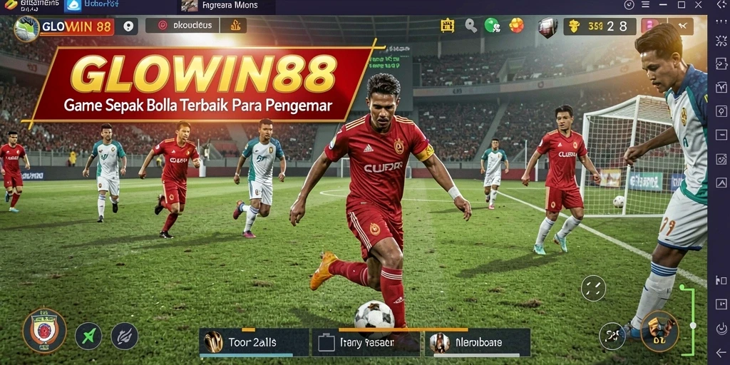 Tampilan gameplay GLOWIN88 yang menampilkan pertandingan sepak bola yang seru.