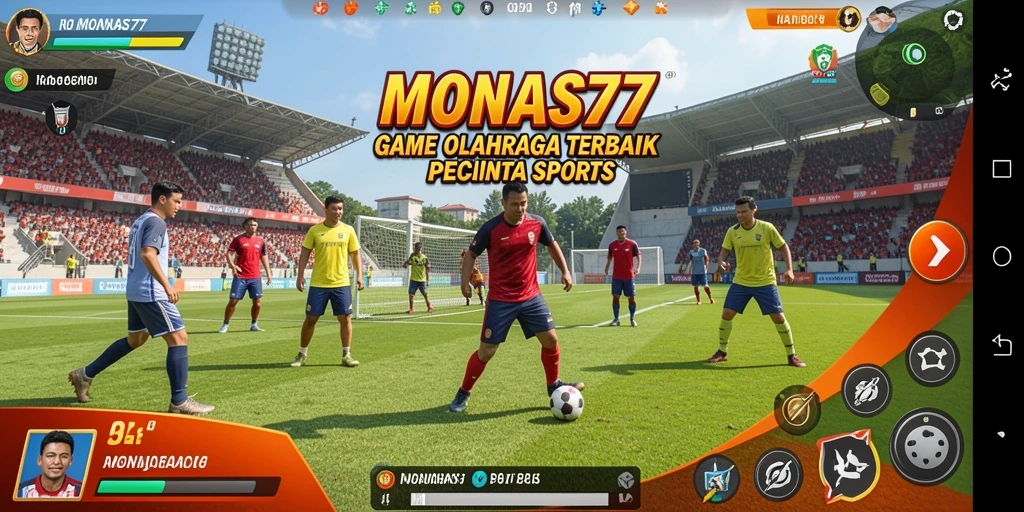 Screenshot MONAS77 menampilkan pemain yang sedang beraksi dalam pertandingan olahraga.
