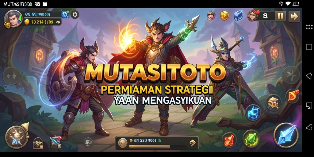 Gameplay dinamis dalam MUTASITOTO dengan pertempuran strategis.