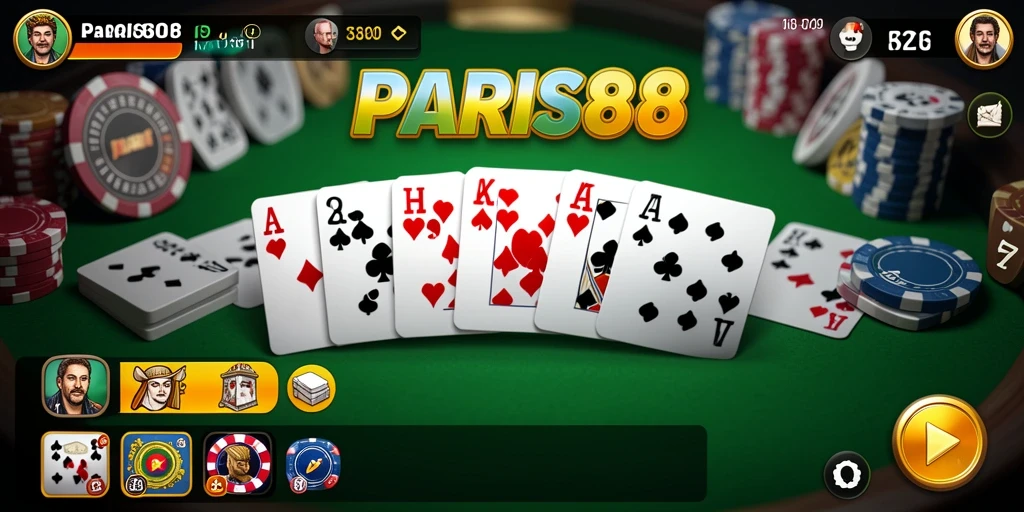 Tampilan seru dari gameplay Domino di PARIS88.