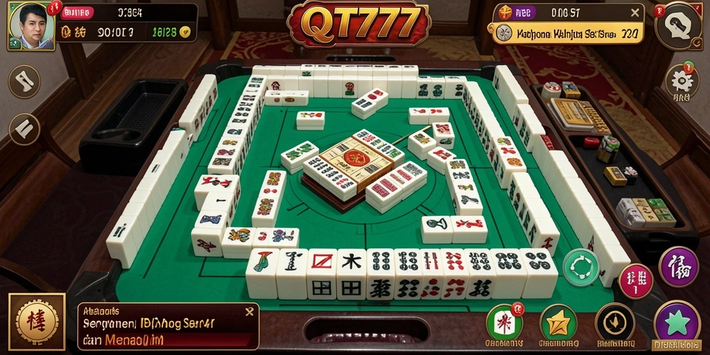 Screenshot QT777 menampilkan gameplay Mahjong yang menantang dan menarik.