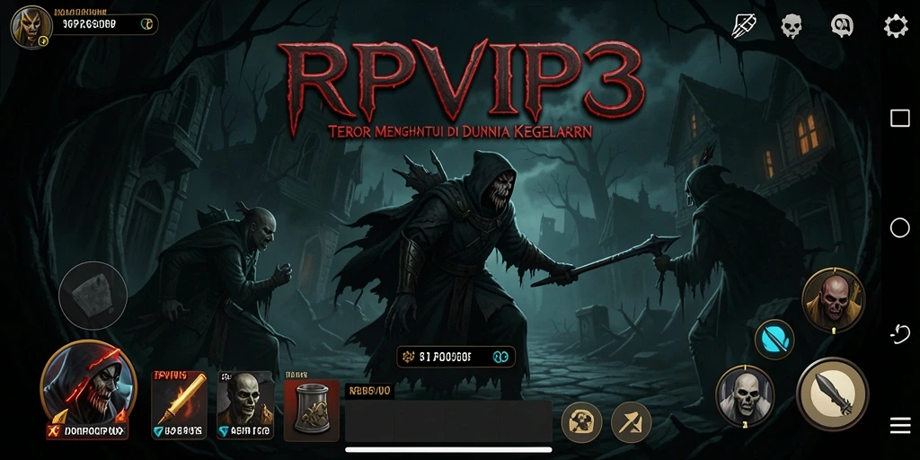 Screenshot menunjukkan suasana mencekam dalam gameplay RPVIP3.