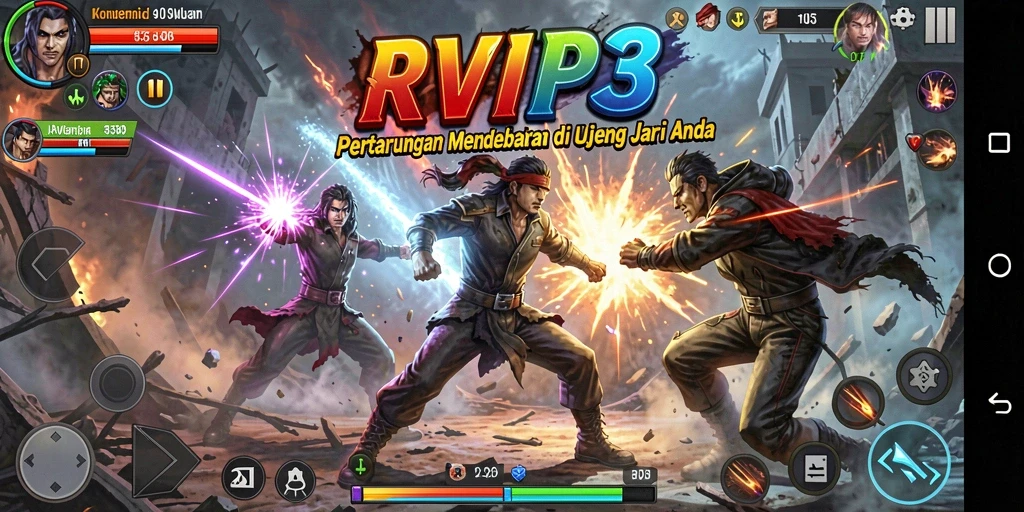 Tampilan menarik dari gameplay <strong>RVIP3</strong> dengan aksi memukau.