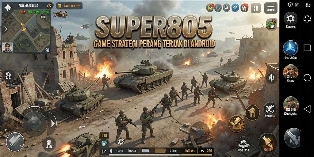 Gameplay SUPER805 yang menantang dan strategis.