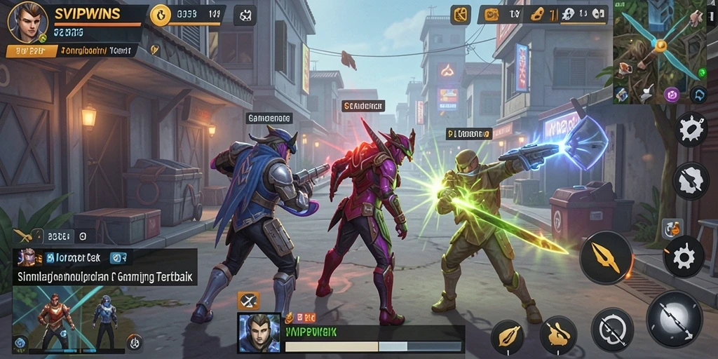 Tampilan karakter dan lingkungan yang indah dalam gameplay SVIPWINS.