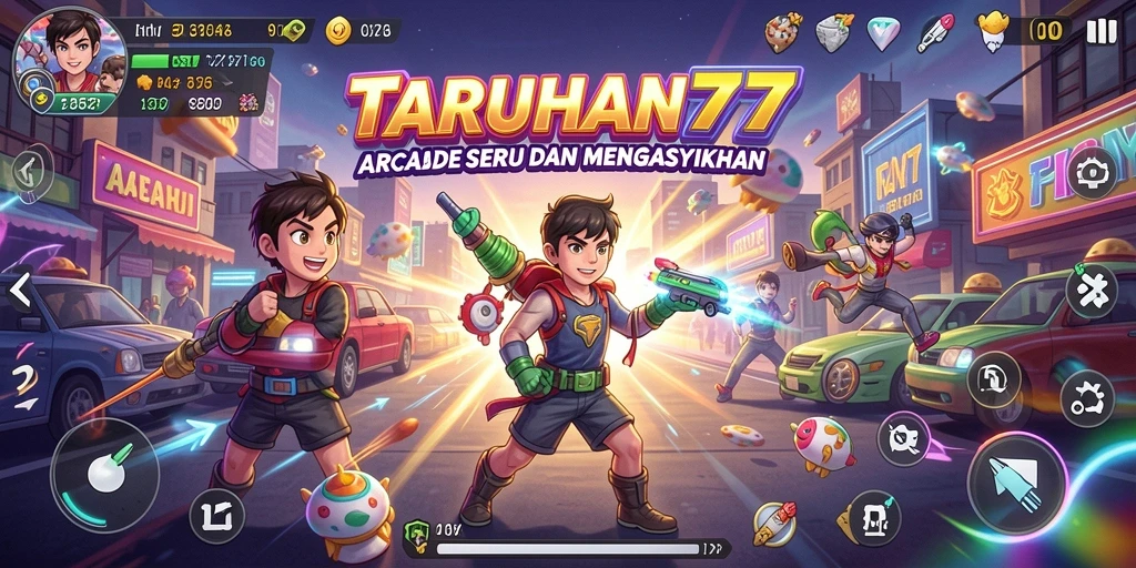 TARUHAN77: Menampilkan gameplay penuh aksi dan tantangan arcade.