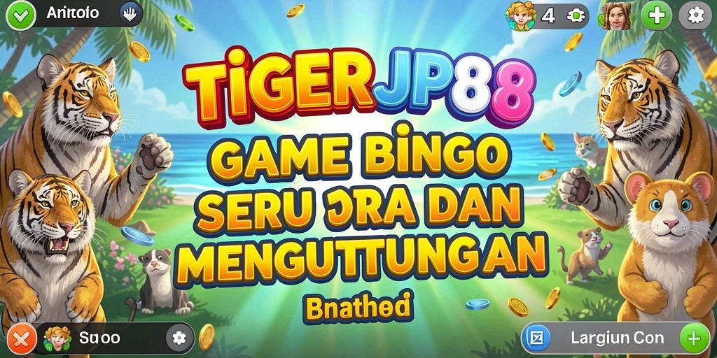 Tampilan gameplay seru dalam TIGERJP88 yang menampilkan momen Bingo.