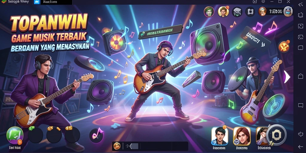 Tampilan permainan musik yang menyenangkan dan interaktif dari TOPANWIN.