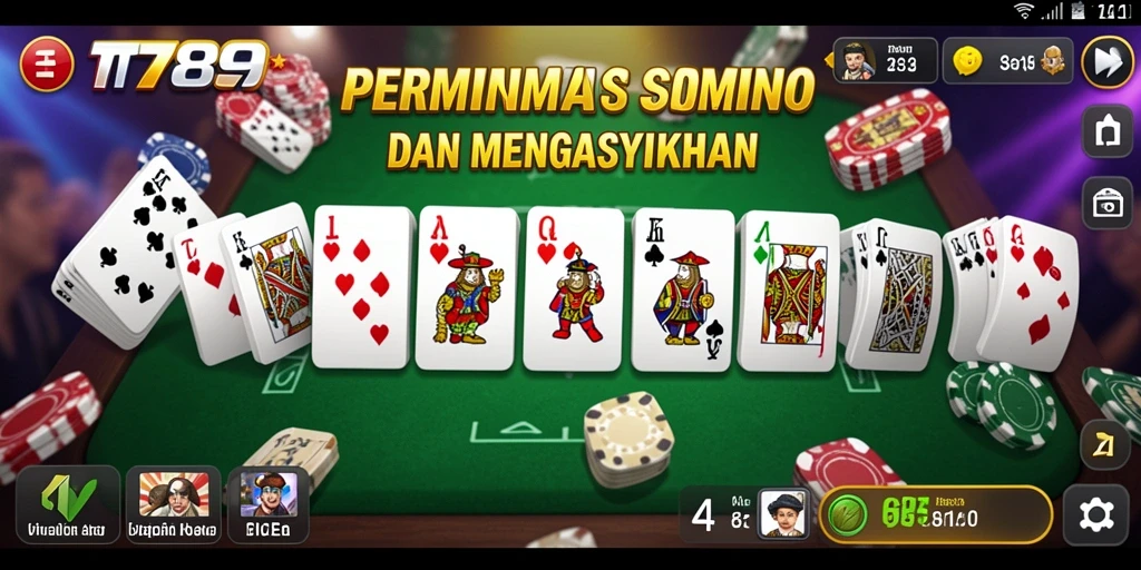 Screenshot utama TT789 menampilkan gameplay domino yang seru.