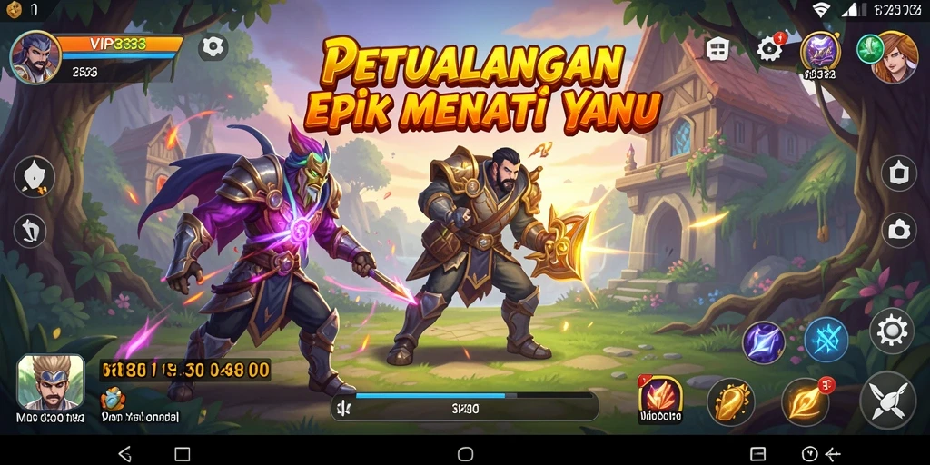 Tampilan gameplay petualangan seru di VIP333 dengan karakter menarik.